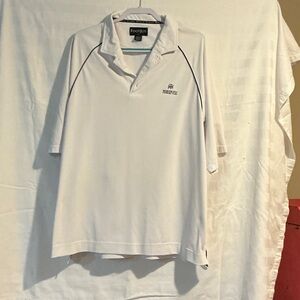 FootJoy White Polo with Navy Contrast Piping